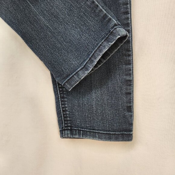 Democracy Ab Technology Skinny Ankle Jeans Women's 8 Denim Mid Rise Dark Wash - Picture 6 of 9